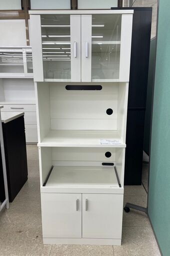 ★ジモティ割あり★  食器棚 白 H160×D39.5×W59.5 クリーニング済み TJ8291