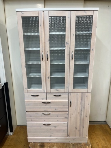 N724☆NAKAMURAKI製☆食器棚☆レンジボード☆幅885mm