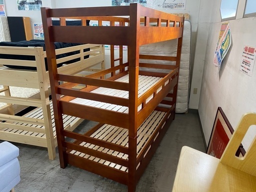 【愛品館 江戸川店 】木製 3段ベッド 