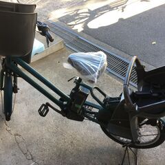 地域限定送料無料　ブリヂストン　ビッケ　グリ　回生充電　9,6AH　子供乗せ　紺　ギュットクルーム　パスバビー　神戸市　電動自転車の画像
