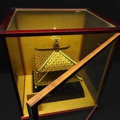 金属工芸 金閣寺 置物 ガラスケース付の画像
