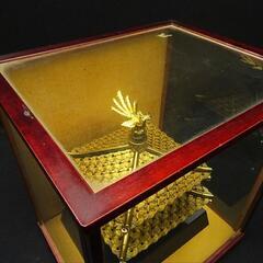 金属工芸 金閣寺 置物 ガラスケース付の画像