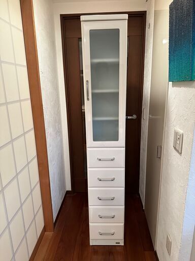 ＜美品＞ホワイト隙間収納棚