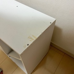 扉つき3段カラーボックス(白)の画像