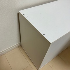 扉つき3段カラーボックス(白)の画像