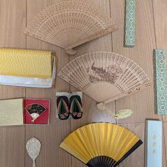 竹扇子　骨董品　アンティーク　縁起物