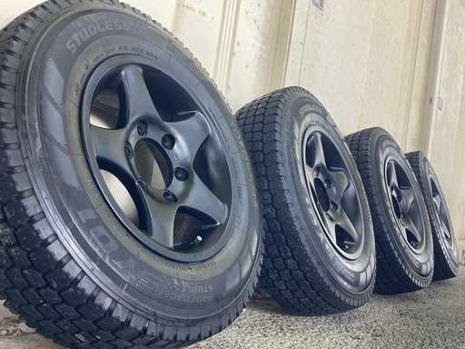 【格安】195/80R15 ハイエース用社外アルミ4本　スタッドレス