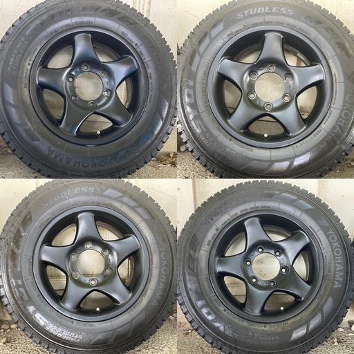 【格安】195/80R15 ハイエース用社外アルミ4本　スタッドレス
