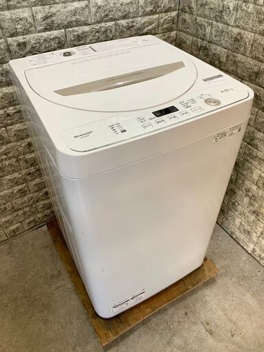 大阪送料無料★3か月保証★洗濯機★シャープ★2021年★4.5㎏★ES-GE4E-C★S-192