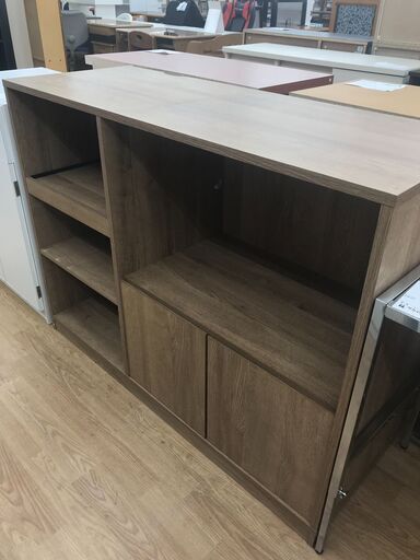★ジモティ割あり★ レンジ台    ブラウン  H91×W120×D45  クリーニング済み KJ6031