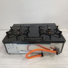 23年購入『美品』グリル未使用 リンナイ ガスコンロ/ LPガス用/KG35NBKL/Rinnai/左強火力/56cm/ブラック/C1DT1201の画像