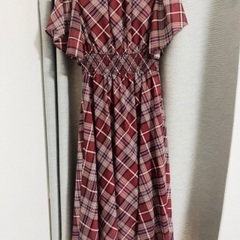 【31 sons de mode】シアーチェックビッグリボンワンピースの画像