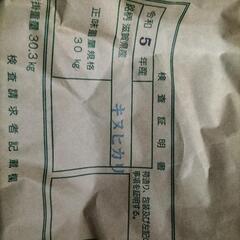 キヌヒカリ　玄米30kg ５年産