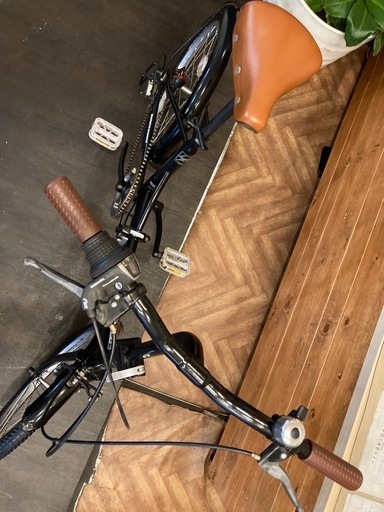 【チェーン新品！】6段変速　20インチ折りたたみ自転車　マットブラック