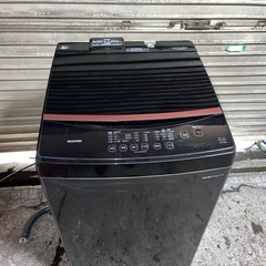 アイリスオーヤマ 全自動洗濯機 8.0Kg IAW-T803 -BL 2020年製 ブラック 中古品 稼働確認済 ③の画像