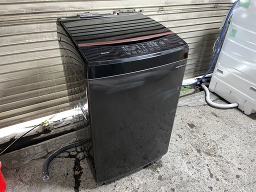 アイリスオーヤマ 全自動洗濯機 8.0Kg IAW-T803 -BL 2020年製 ブラック 中古品 稼働確認済 ③