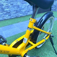 キッズ用自転車　美品　サイズ16 INNOVATION FACTORY　 オシャレなイエロー🚲の画像