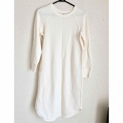 ユニクロワッフルクルーネックワンピース(長袖)