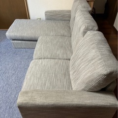 【急募】3人がけ ソファー カバー取り外し、丸洗い可能🙆‍♀️ の画像