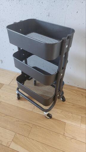 IKEA RÅSHULT ロースフルト ワゴン, ブラック,収納