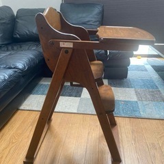 木製ハイチェア　折りたたみチェア