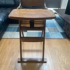 木製ハイチェア　折りたたみチェアの画像