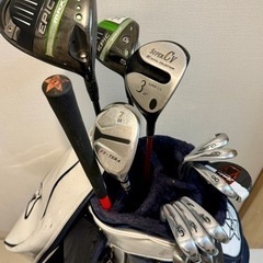  【9/19まで掲載】13本クラブセット + キャディバッグ+スニーカー+ボール他備品の画像