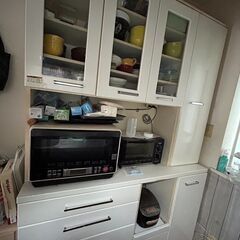 大塚家具ダイニングセット☆オマケ☆食器棚+美品ワードローブも無料の画像