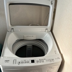 【お取引決定】アクア2023年式 全自動洗濯機 5年保証(残り3年半弱)付き  7キロの画像