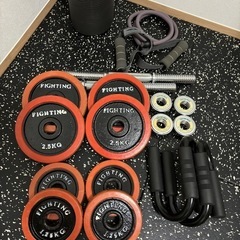 筋トレセット【ダンベル、マット、プッシュアップバー、チューブ】