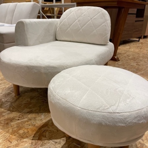 1Pソファ　オットマン付き 家具 ソファ 1人用ソファ
