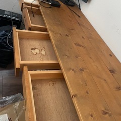 パイン材の長机の画像