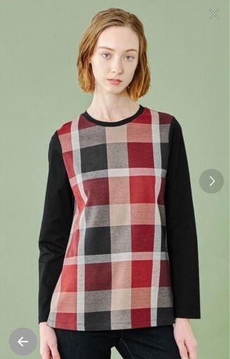 ブルーレーベルクレストブリッジ　チェックジャージージャガードプルオーバー