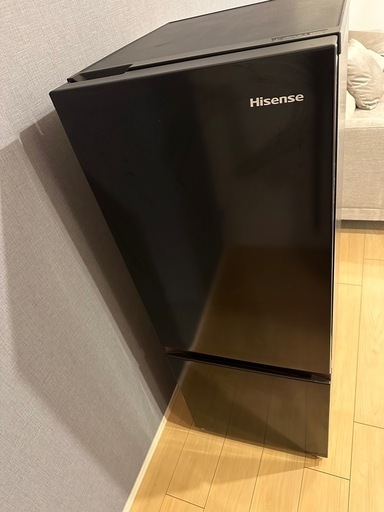 2023年製 ハイセンス 冷蔵庫 ブラック 162L HR-D15FB 2ドア 幅48.1cm 右開き 自動霜取り コンパクト