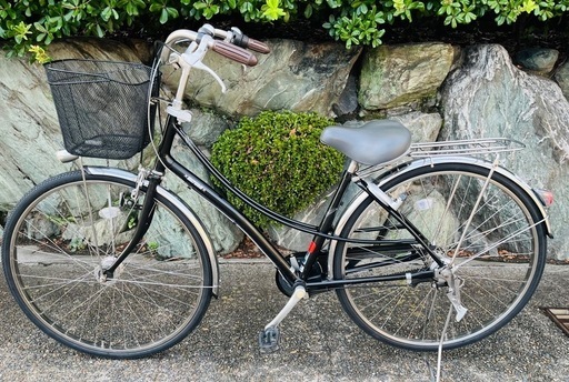 【27インチ自転車】内装3段変速、LEDオートライト　前後タイヤ、前カゴ新品