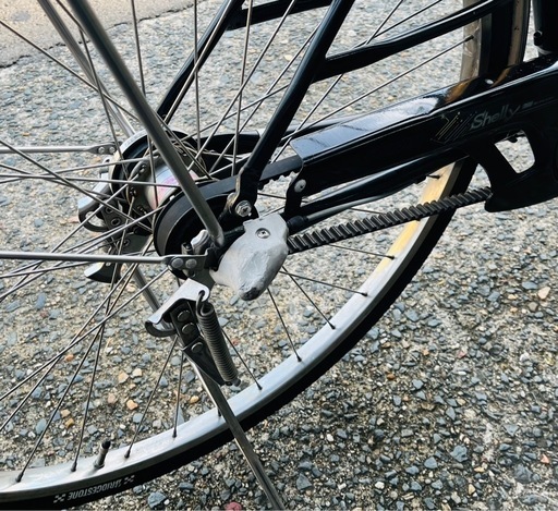 【27インチ自転車】内装3段変速、LEDオートライト　前後タイヤ、前カゴ新品