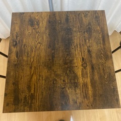 【美品】ダイニングテーブル3点セット(DTステイン70MBR/DCステインSD MBR)の画像