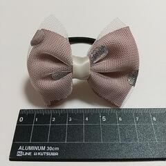 リボンヘアゴム  ピンクセットの画像