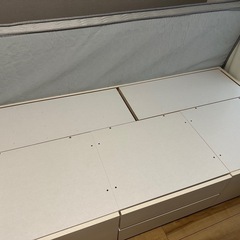 ニトリ収納付きベッドフレーム(シングル)マットレス付  の画像