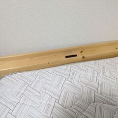 【取引中】タンスのゲン　すのこベッド（宮棚付き）セミダブルサイズ