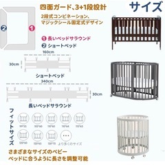 【美品】　ベビーベッド ガード ライナー バンパー