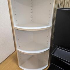 ３段カラーボックスコーナー　収納ケース　紙袋収納の画像