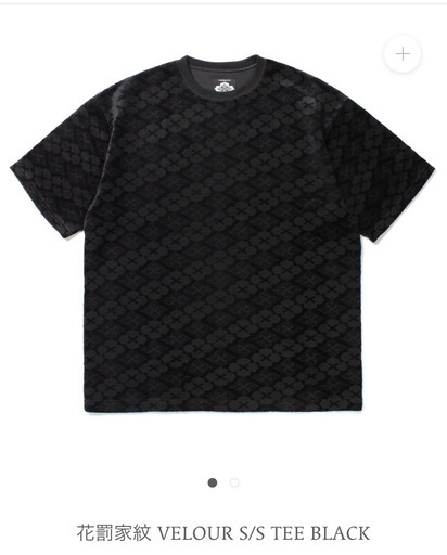 GAKKIN 花罰家紋 VELOUR S/S TEE BLACK XL
