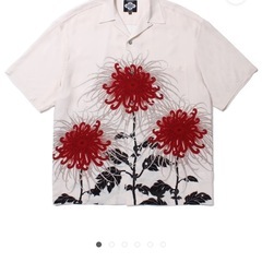 GAKKIN 日章菊　HAWAIIAN SHIRT OFF WH...