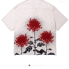 GAKKIN 日章菊　HAWAIIAN SHIRT OFF WHITE  Lの画像