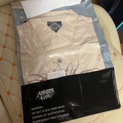 GAKKIN 日章菊　HAWAIIAN SHIRT OFF WHITE  Lの画像