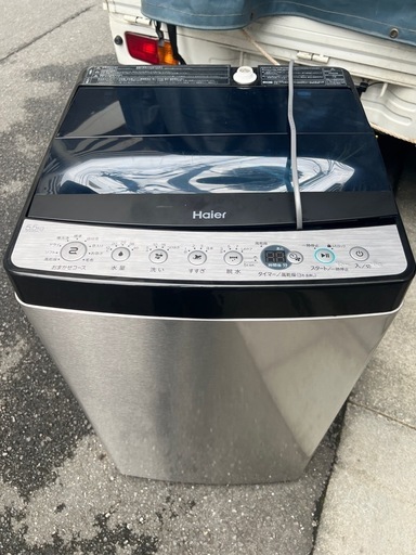 ◆2022年製◆【Haier ハイアール 5.5kg 全自動洗濯機 アーバンカフェシリーズ ステンレスブラック JW-XP2C55F】