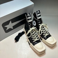 RickOwens DRKSHDW×CONVERSE 26.5cm 黒 光沢の画像