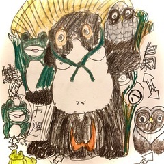 ₍ᐢ⓿ᴥ⓿ᐢ₎🦉🐸狸・梟・蛙・猫 他置物をください🐸🦉