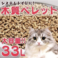 【猫砂】新品 システムトイレ用 木質ペレット 大きめ粒 32L
